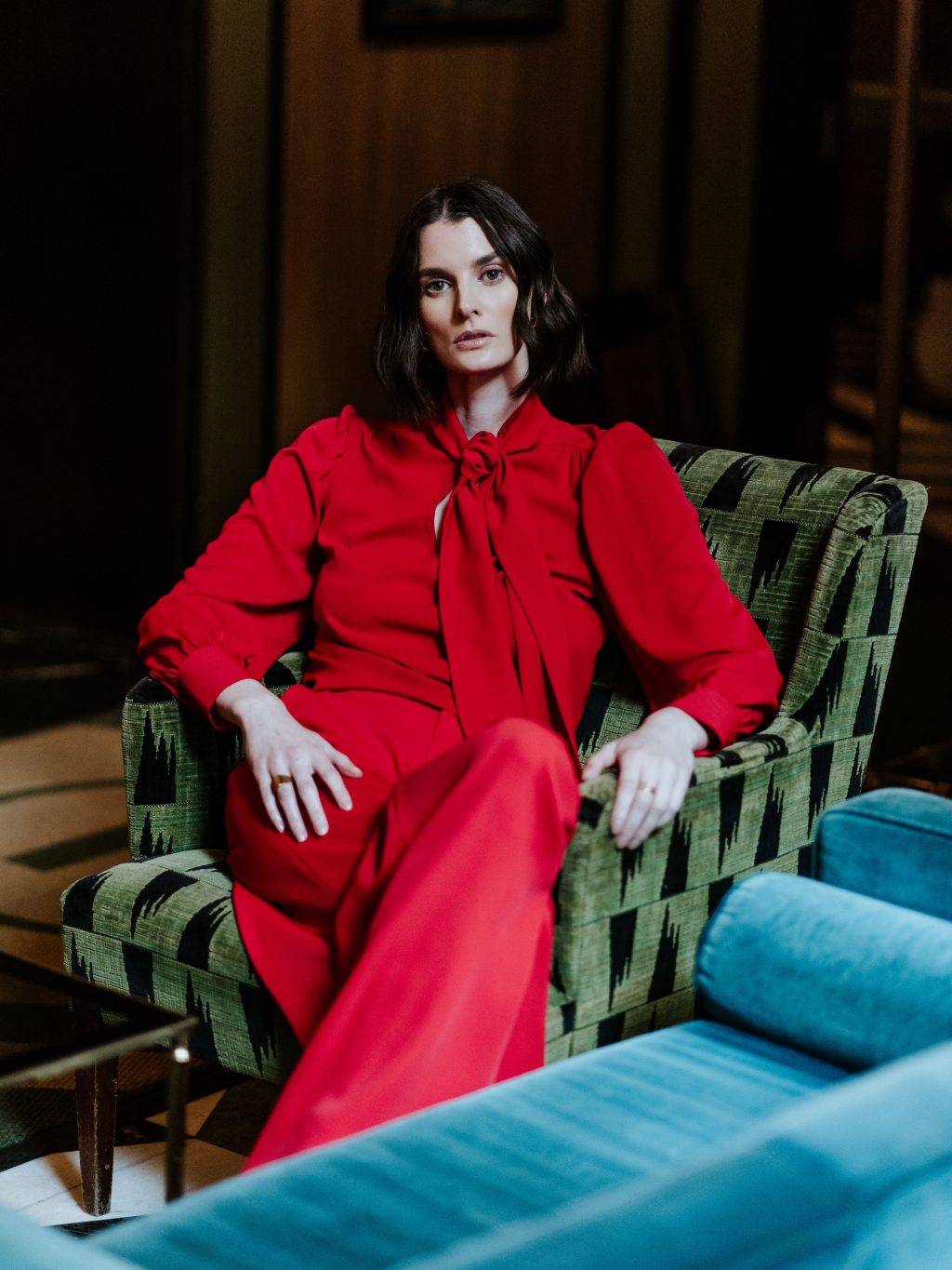 831 MINHLE Silk Blouse with Tie Collar